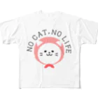 もちぱっちのノーキャットノーライフ All-Over Print T-Shirt