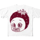 mainee's SHOPのイチゴちゃん フルグラフィックTシャツ