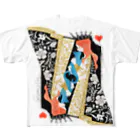 asako-shopのQueen's Cat💖 フルグラフィックTシャツ