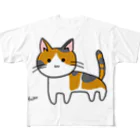 フジコの三毛ねこちゃん フルグラフィックTシャツ