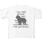 onehappinessのセントバーナード All-Over Print T-Shirt
