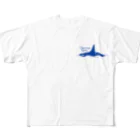まつおるかグッズの海面のシャチ All-Over Print T-Shirt