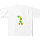 ACQUA_CUBO のウメフクラガエルタワー フルグラフィックTシャツ
