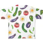 坂之下しまの力強いお野菜たち フルグラフィックTシャツ