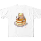 絵描きのやまちゃんのホットケーキとガク フルグラフィックTシャツ