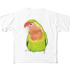 森図鑑の[森図鑑]コザクラインコ ノーマル フルグラフィックTシャツ