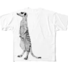 segasworksのミーアキャット（ペン画） All-Over Print T-Shirt