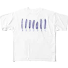 さくぺろの羽根の名前(青) All-Over Print T-Shirt