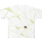 TSUBAME WORKSのlaser light/green All-Over Print T-Shirt