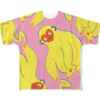 CAUCのびっくりモンキー All-Over Print T-Shirt