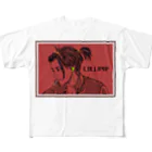 zou-sanの学ラン男子高校生lollipop赤 フルグラフィックTシャツ