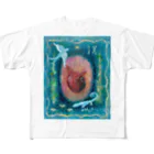 月ノ子の森に恋してのムラナギ／ハートオンベルベット All-Over Print T-Shirt
