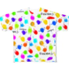 あとりえのっくのうにょものＴシャツ【ぱきっと総柄】 All-Over Print T-Shirt