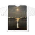 Crowdの琵琶湖の満月 All-Over Print T-Shirt