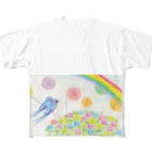 Antenna Mの虹空とツバメ All-Over Print T-Shirt