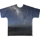 Kazuyuki-Sambo-Tsujiのウユニ塩湖の夜 フルグラフィックTシャツ