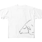 ANGRY DOGのすやすやシープ(白) All-Over Print T-Shirt