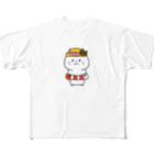 もちぱっちの浮き輪帽子ねこさん All-Over Print T-Shirt