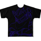 妖魔の館の朧の線画Tシャツ All-Over Print T-Shirt