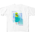 むーむー小屋のちびちゃんです！セリフ付きパステルカラー背景 All-Over Print T-Shirt