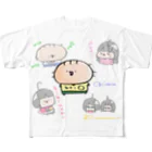 はーちゃん商店のちむ (わいわい) フルグラフィックTシャツ