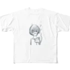 涼の居場所の少年マスク フルグラフィックTシャツ