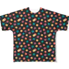 IZANAMI by Akane Yabushitaの点と点のあいだ（Find Your Sweet Spot） - 黒 フルグラフィックTシャツ