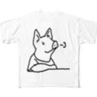 komgikogikoのため息ぶた(シンプル) フルグラフィックTシャツ