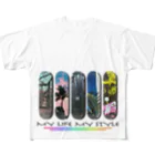 PuRiHaのスケボースタイル All-Over Print T-Shirt