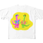 kotomo_eの夏サウルスたち All-Over Print T-Shirt