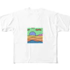 AKANEartの背景 フルグラフィックTシャツ