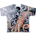 アトリエ かば蛸🐙の和彫蛸 All-Over Print T-Shirt