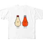 もちぱっちのケチャラーさんマヨラーさん All-Over Print T-Shirt