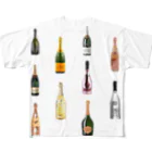 Big up!の高級シャンパン's フルグラフィックTシャツ