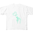 らくがきクオリティのmint green lover フルグラフィックTシャツ