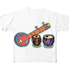 yamame1000ninのカラフルシタールタブラ All-Over Print T-Shirt