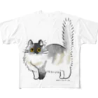 dahlia shop SUZURIのコロン (正面のみ) フルグラフィックTシャツ