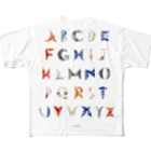 KAYのPLALPHABET　惑星 アルファベット フルグラフィックTシャツ