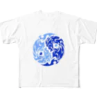 【公式】東京陰陽塾の【公式】東京陰陽塾代表陰陽師・野口の式神『龍』モチーフのグッズ All-Over Print T-Shirt