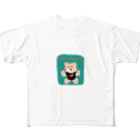 アケジの可愛いもの沢山のショップのワクチンパスポート（  Vaccine Passport）アイテム All-Over Print T-Shirt