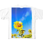 MonaRose Bijouxの虹空とひまわり All-Over Print T-Shirt