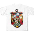 RaccoonDogTattooのロゴ入りラクーンドック号 All-Over Print T-Shirt