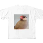 yukoの文鳥のちゅんさん フルグラフィックTシャツ