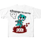 オリジナルデザインTシャツ　SMOKIN'のモクモックマゾンビ チョコミント All-Over Print T-Shirt