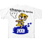 オリジナルデザインTシャツ　SMOKIN'のモクモックマゾンビ 黄 All-Over Print T-Shirt