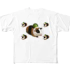 動物大好き♥️のモルモットとカボス フルグラフィックTシャツ