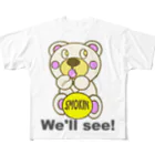 オリジナルデザインTシャツ　SMOKIN'の飴ちゃんモクモックマ 白 フルグラフィックTシャツ