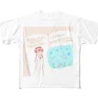 rukamoの赤毛の女の子 フルグラフィックTシャツ