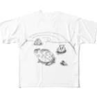 かえるはるきのこ（RURUKO)の正面以外も All-Over Print T-Shirt