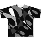 ハヤシ屋のモノクロ自由形-5 All-Over Print T-Shirt